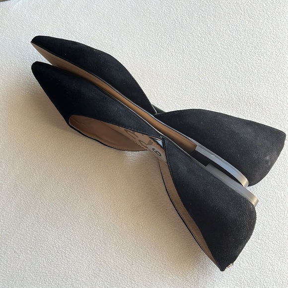 Like new Sam Edelman “Rooney” black suede leather pointy toe flats size 9.5. - Picture 5 of 8